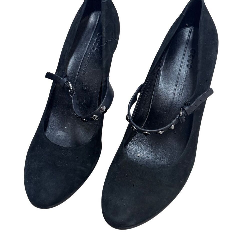 Like New ECCO Women's Shape 75 Mary Jane Pumps Black Size 39